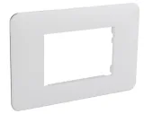 PLACA 3 MÓD P/SOPORTE 3 MÓD BLANCO MATE/CROMO