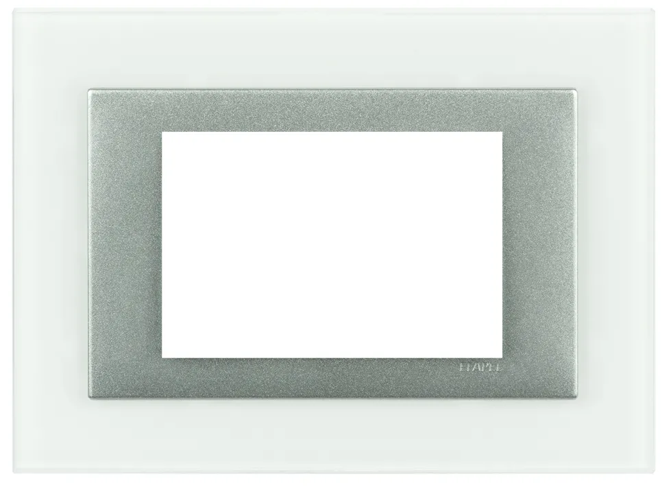 PLACA 3 MÓD P/ SOPORTE 3 MÓD CRISTAL/ALUMINIO
