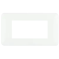 PLACA 4 MÓDULOS P/ SOPORTE 4 MÓD BLANCO MATE