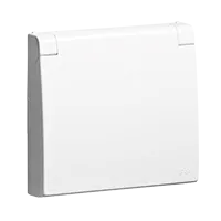 ENJ P/PRISE SCHUKO A/COUV ET PROT(IP44)BL MAT