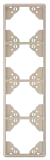 Four-Gang Vertical Frame