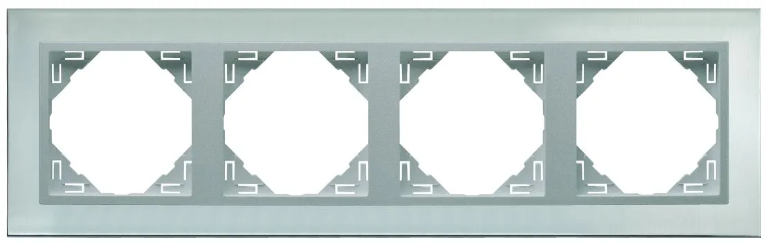 PLAQUE QUADRUPLE INOX/ALUMINE
